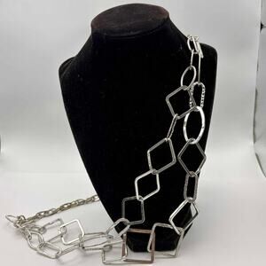 Y2k Silver Metal Belt